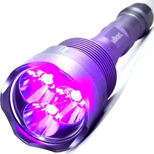 New V3 385-395nm Black Light UV Flashlight - High Power Upgraded Triple Broad Band LEDs Best for Professional/Commercial Use - USA Stock - UK Design