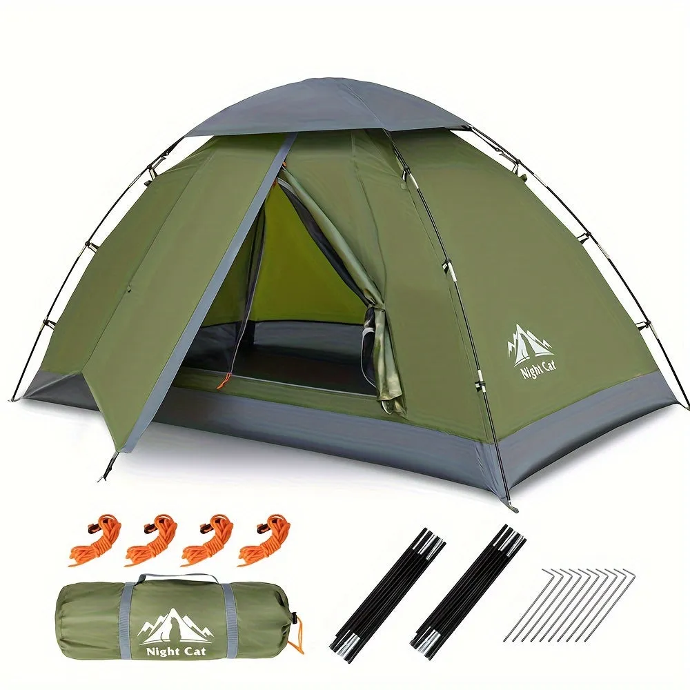 Night Cat Upgraded Camping Tent For 1 Person Man Waterproof Backpacking Tents Easy Setup Lightweight For Hiking Backyard