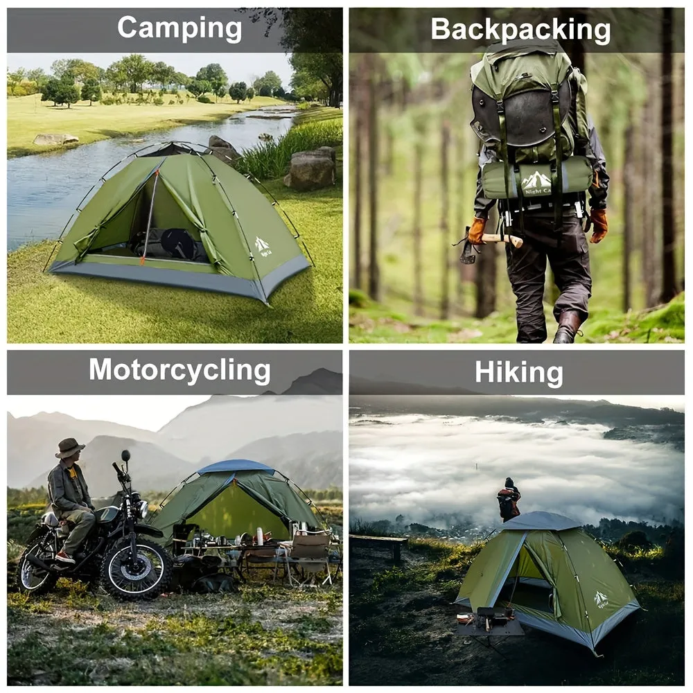 Night Cat Upgraded Camping Tent For 1 Person Man Waterproof Backpacking Tents Easy Setup Lightweight For Hiking Backyard