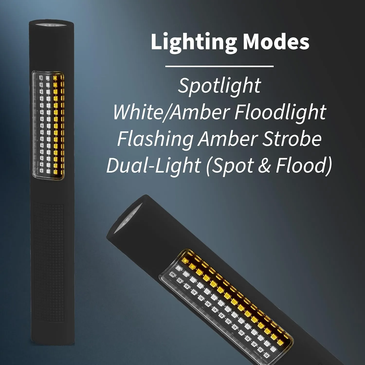 Nightstick NSP-1176 LED Safety Light & Flashlight - White & Amber Floodlight