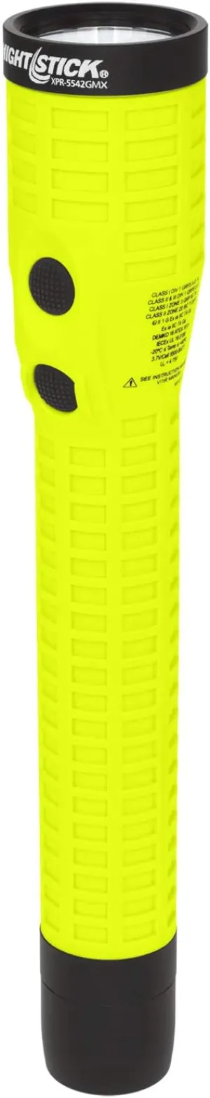 Nightstick XPR-5542GMX Intrinsically Safe Rechargeable Dual-Light Flashlight with Magnet, Green/Black