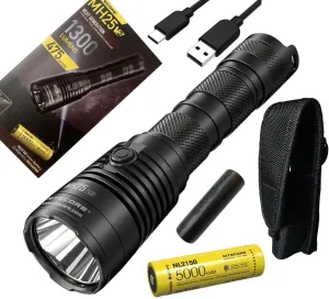 Nitecore MH25 v2 Type-C USB Rechargeable LED Flashlight - 1300 Lumens, 475 Meters