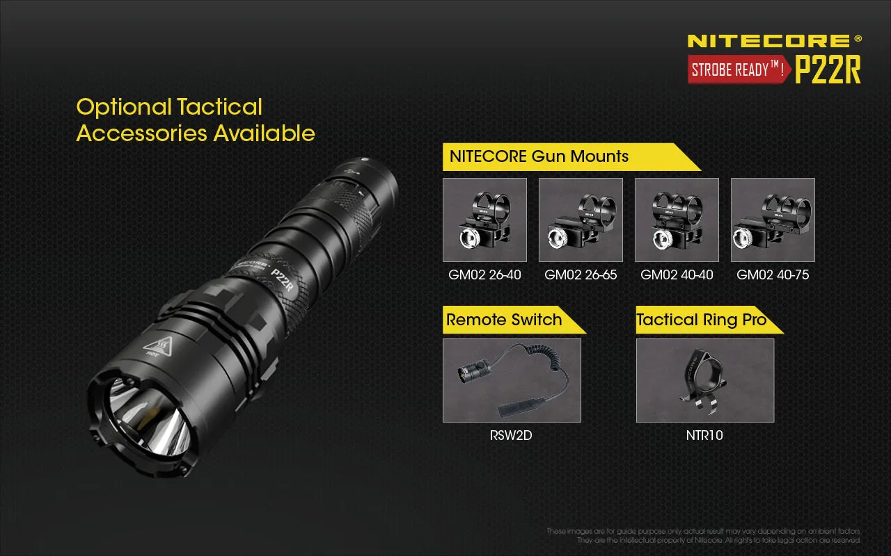 Nitecore P22R Tactical Flashlight (USB-C)