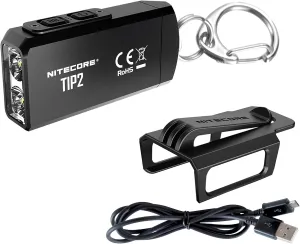 Nitecore TIP 2 (TIP2) Keychain Flashlight, 720 Lumen LED High Lumen USB Rechargeable for EDC Pocket with LumenTac Charging Cable