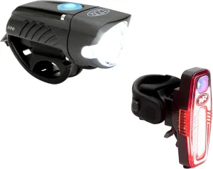 NiteRider Swift 300 Front Bike Light Sabre 110 Rear Bike Light Combo Pack- USB Rechargeable Bicycle Headlight LED Front Light Easy to Install Water Resistant Road Commuting Cycling Safety Flashlight