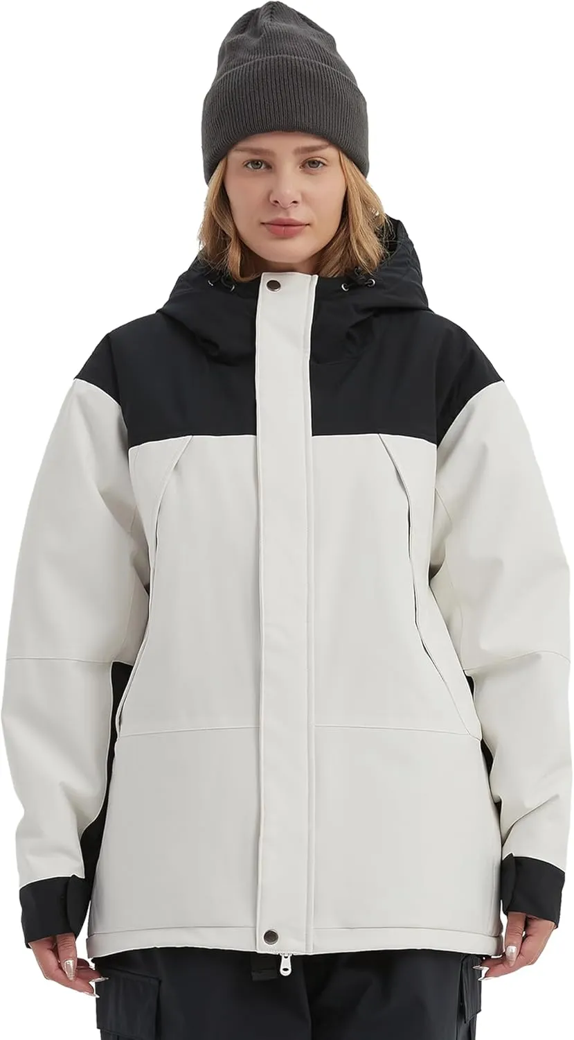 NOMADIKA Women Ski Jacket Waterproof Insulated Winter Snow Coat for Skiing Snowboarding Rain Coats Oversize Unisex