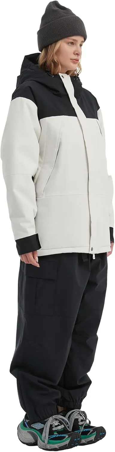 NOMADIKA Women Ski Jacket Waterproof Insulated Winter Snow Coat for Skiing Snowboarding Rain Coats Oversize Unisex
