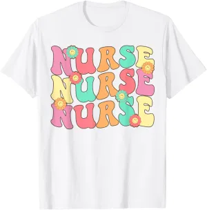 Nurse Women Groovy Future Nurse Appreciation ER Nursing T-Shirt