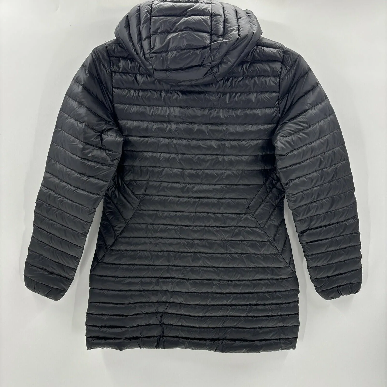 NWT 32 Degrees Women’s Packable Down Hooded Full Zip Puffer Jacket, Black Size S