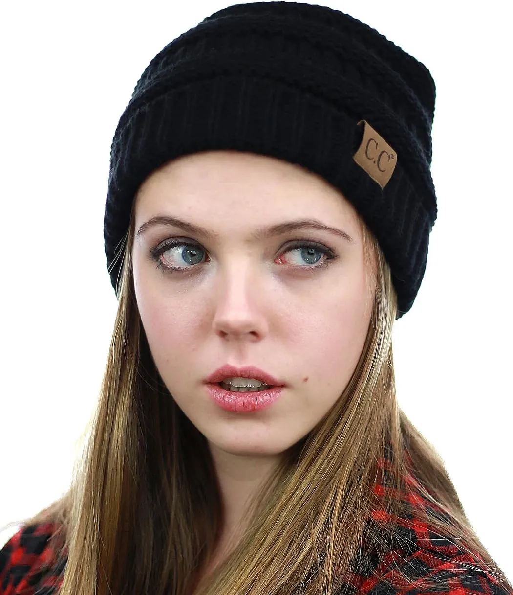 NYFASHION101 LED Hands Free Light Winter Cable Knit Cuff Beanie Hat