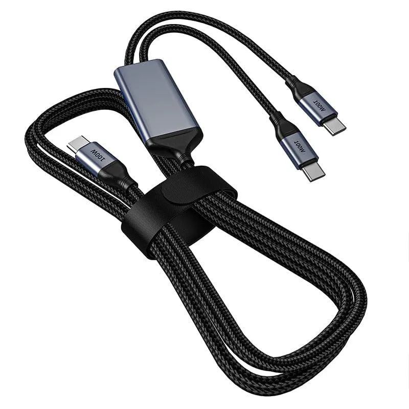 OMNIHIL 3.2FT USB-C Splitter Cable Compatible with ThruNite TC15 V3 2403 Lumen Flashlight