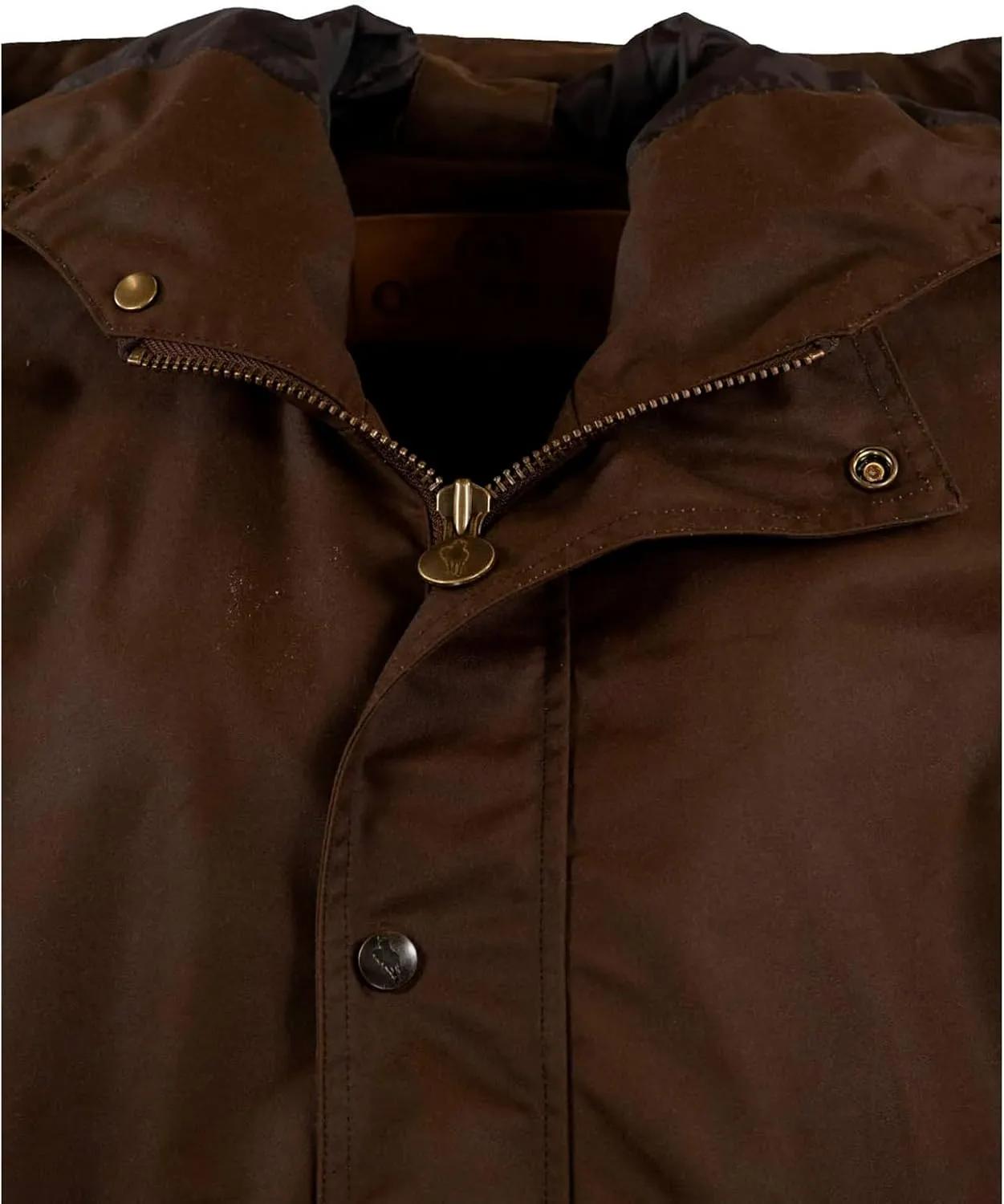 Outback Trading Company Waterproof Breathable Adjustable Outdoor Camping Traveling Packable Oilskin Hooded Lined Parka Jacket