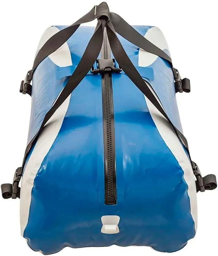 OUTCAST SPORTING GEAR AIRE Frodo Bag - Waterproof Durable Wide-Opening Protective Outdoor Water Sports Fishing Boating PVC Dry Duffel Bag, Medium, Blue/Gray