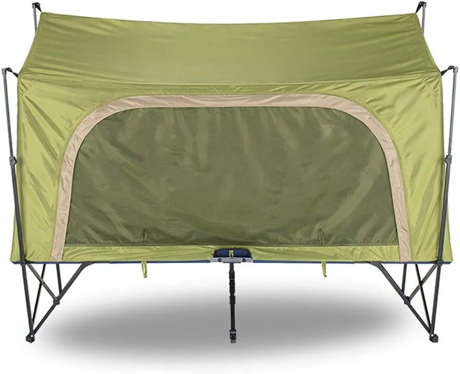 Outdoor Backpack Tent Automatic Camping Cot 4-Season Outdoor Off Ground Tent Folding for 2 Person Hiking Winter Fishing Camping Travel Night Cat Camping Tent, 200X80X126cm, Khaki