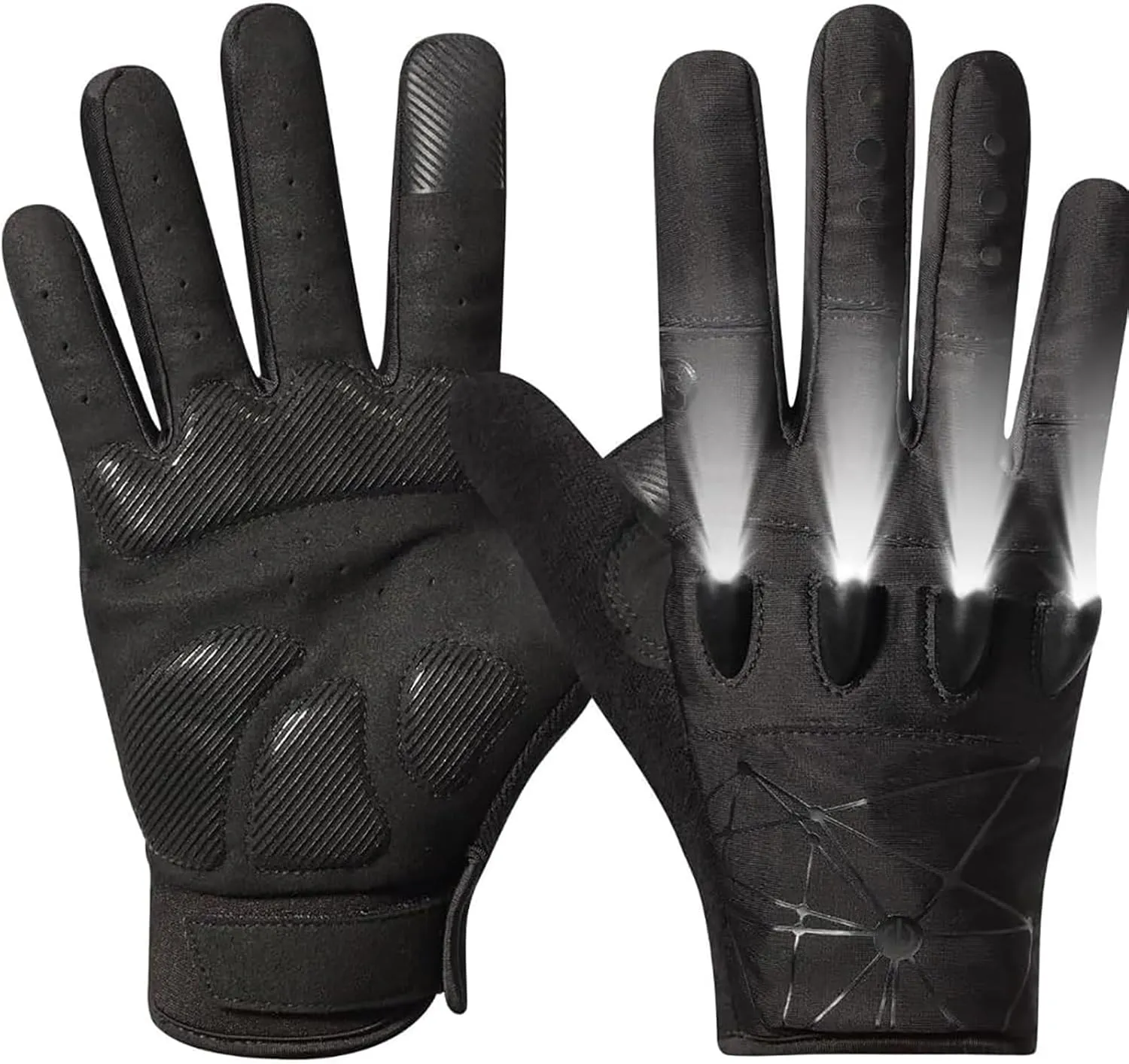 Outdoor LED Torch Gloves, Hands Free Flashlight Gloves, Mens Gifts LED Flashlight Gloves for Camping Fishing Outdoor Grill, Cool Tools Gadgets for Men