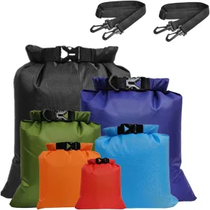 Outdoor Ultralight Waterproof Dry Sacks Storage Bags with Shoulder Straps for Camping Hiking Traveling Drifting Kayaking Boating Beach