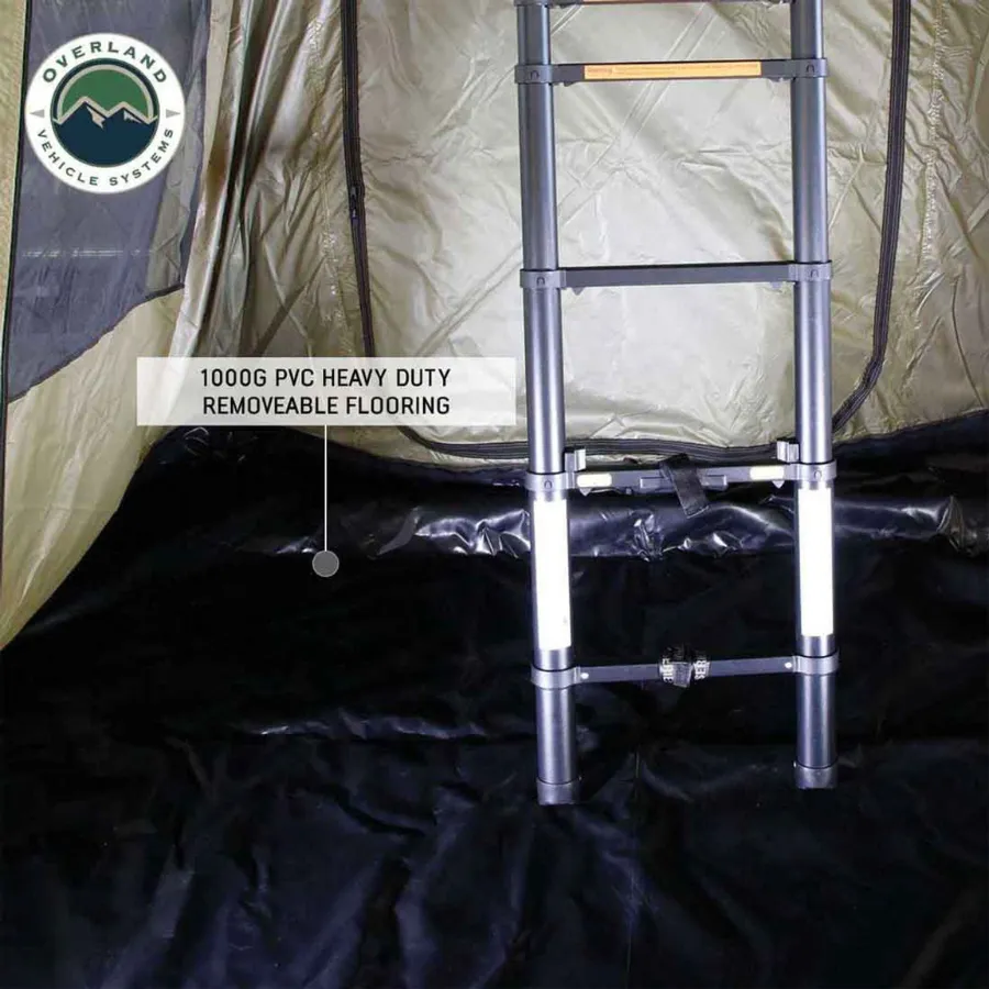 OVS HD Nomadic 3 Roof Top Tent Annex Green Base With Black Floor & Travel Cover