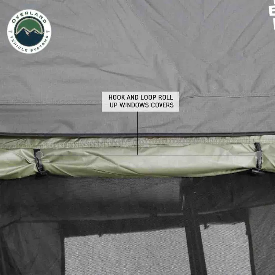 OVS HD Nomadic 3 Roof Top Tent Annex Green Base With Black Floor & Travel Cover