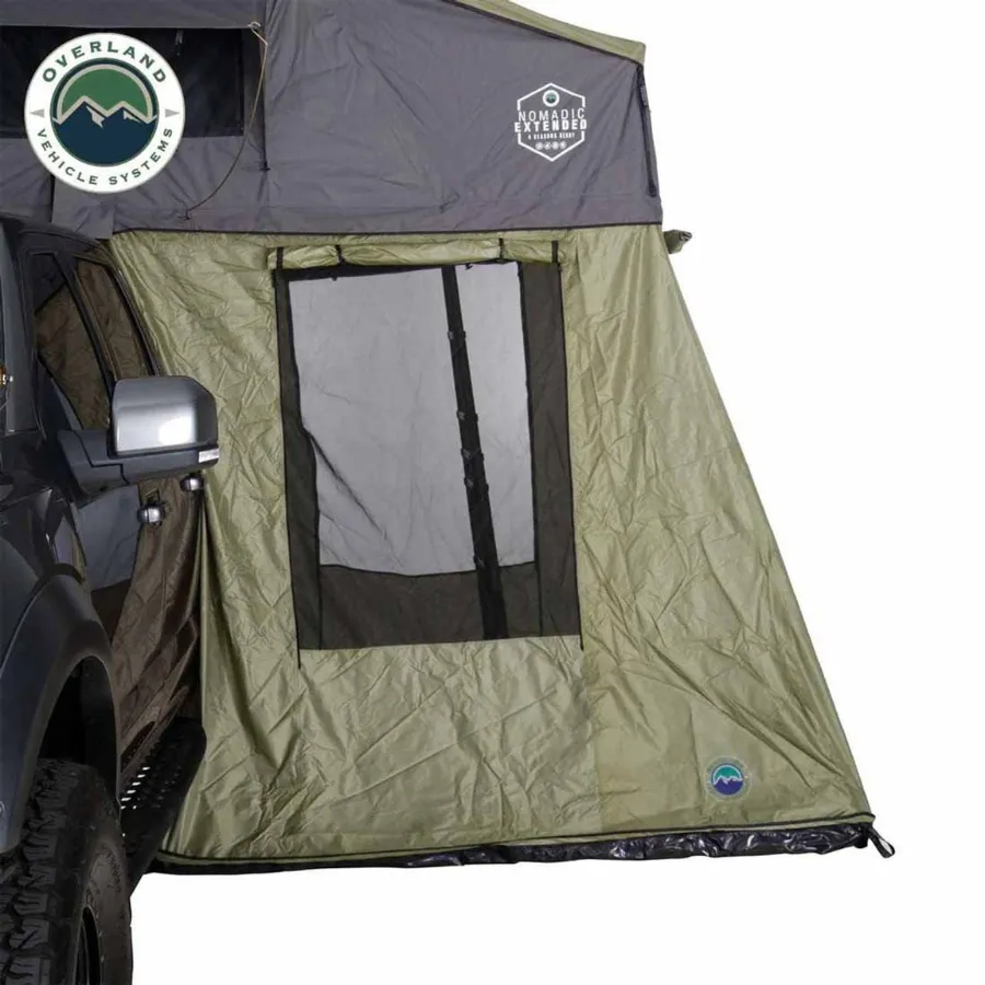 OVS HD Nomadic 3 Roof Top Tent Annex Green Base With Black Floor & Travel Cover