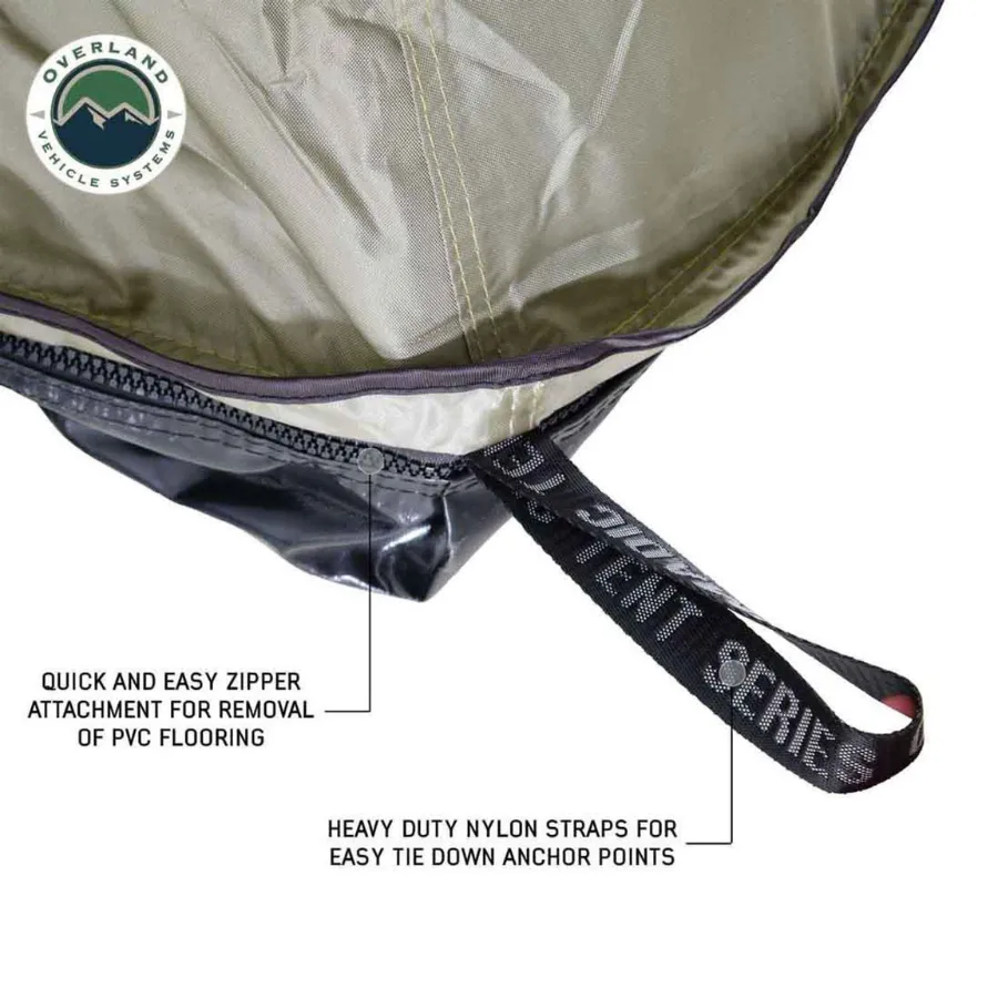 OVS HD Nomadic 3 Roof Top Tent Annex Green Base With Black Floor & Travel Cover