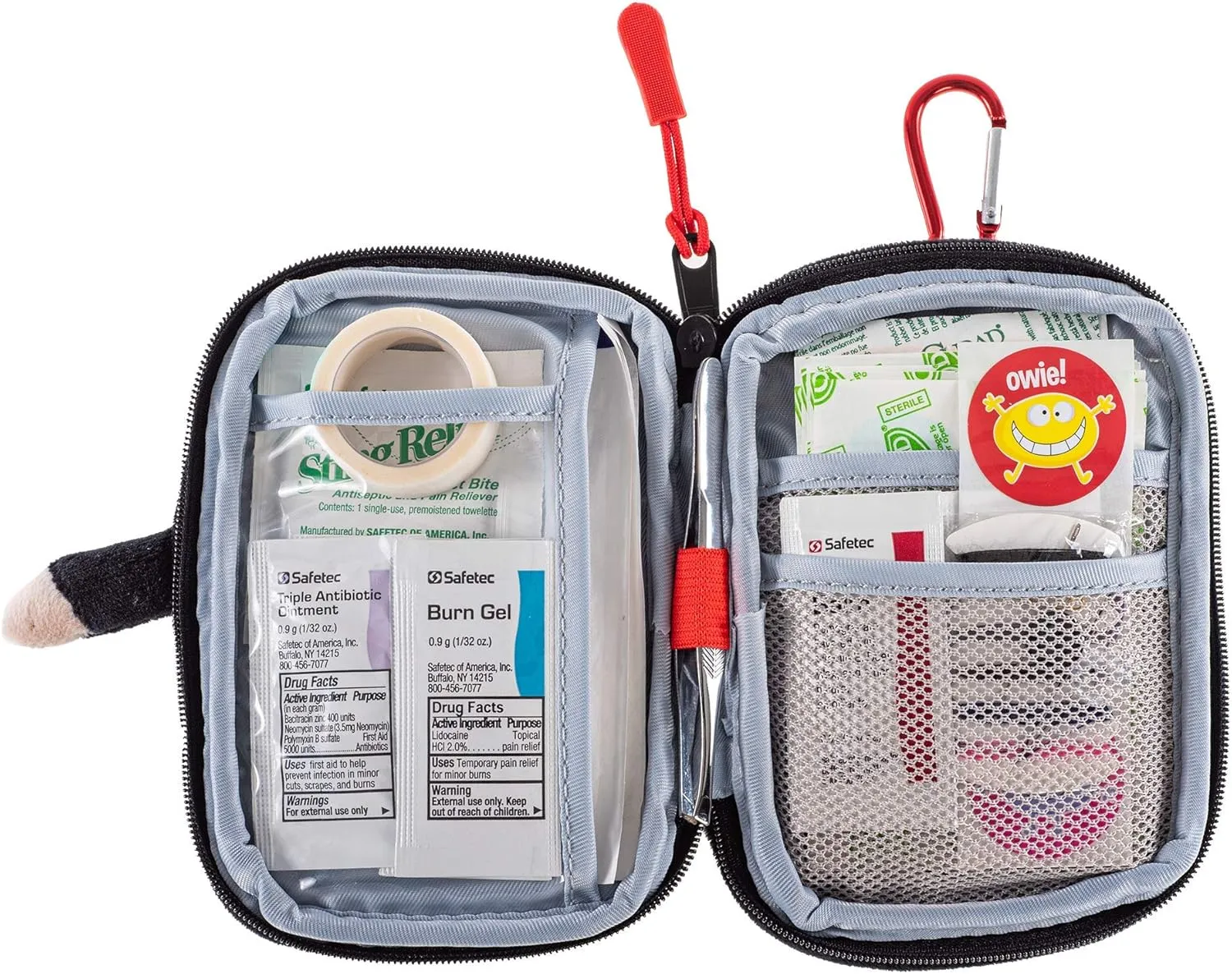 Owie Ninja Small Mini Compact First Aid Kit for Parents on The Go and Hanging in a Diaper Bag, Travel, Purse or Use it at Home or Outdoor