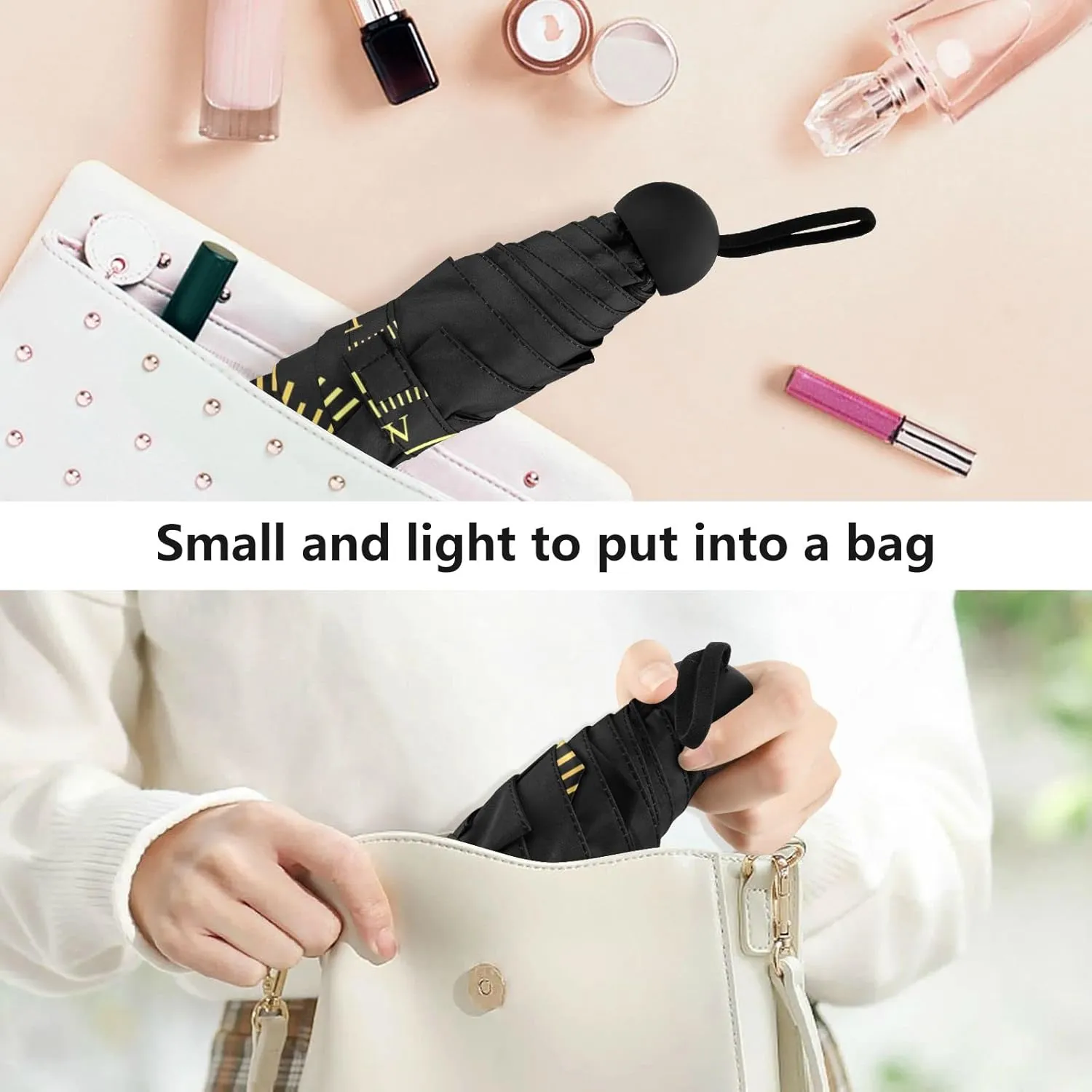 Oyihfvs Parasol Folding Umbrella, Reinforced Windproof Waterproof, Portable Compact Anti-UV Sun Rain Protection for Travel Outdoor