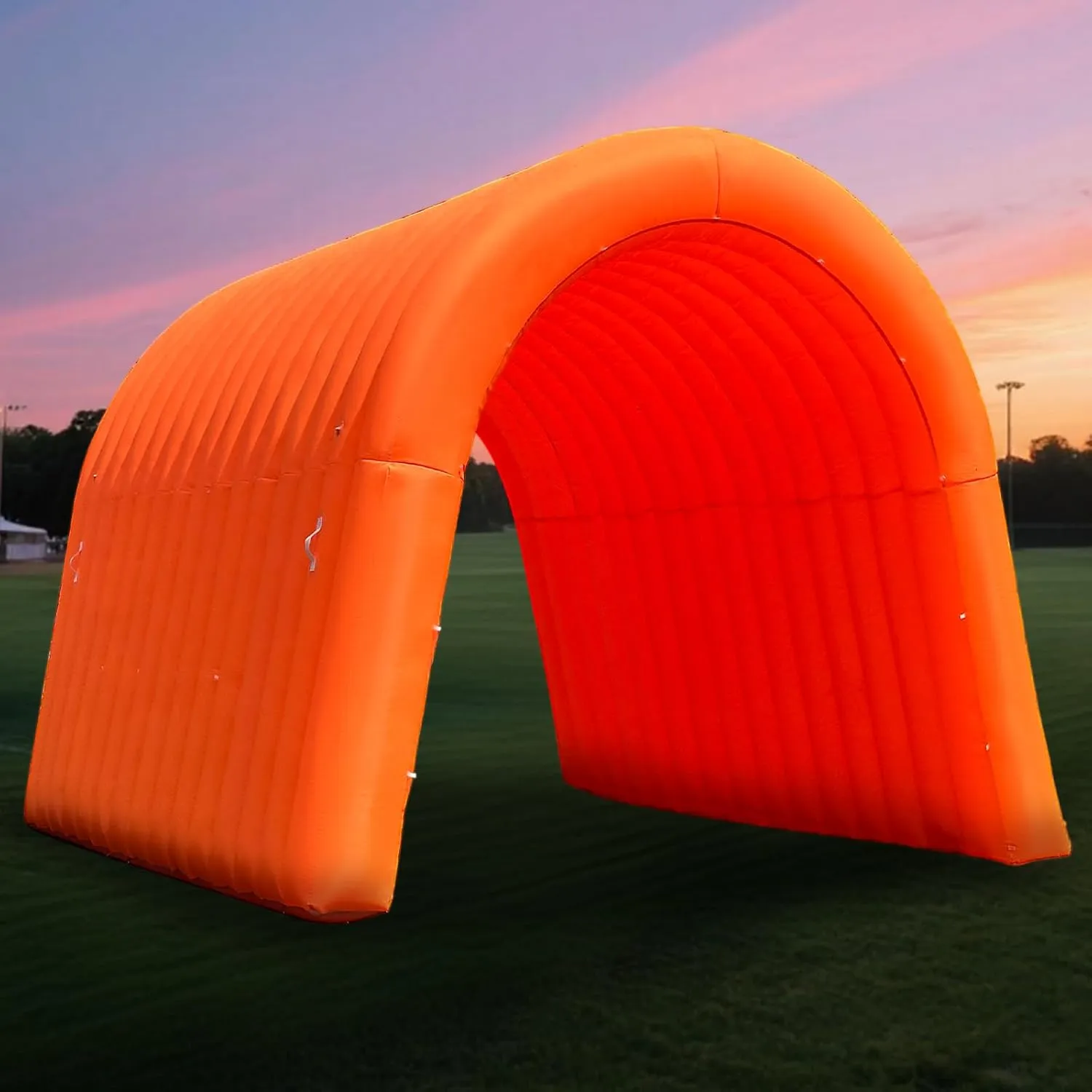 OZIS 16FT Inflatable Tunnel Sports Tunnel Entrance with Installed Blower Inflatable Tunnel Tent for Business Advertising Event Exhibition Promotion,Street,Shop,Supermarket,School(Orange, 16x10x10ft)