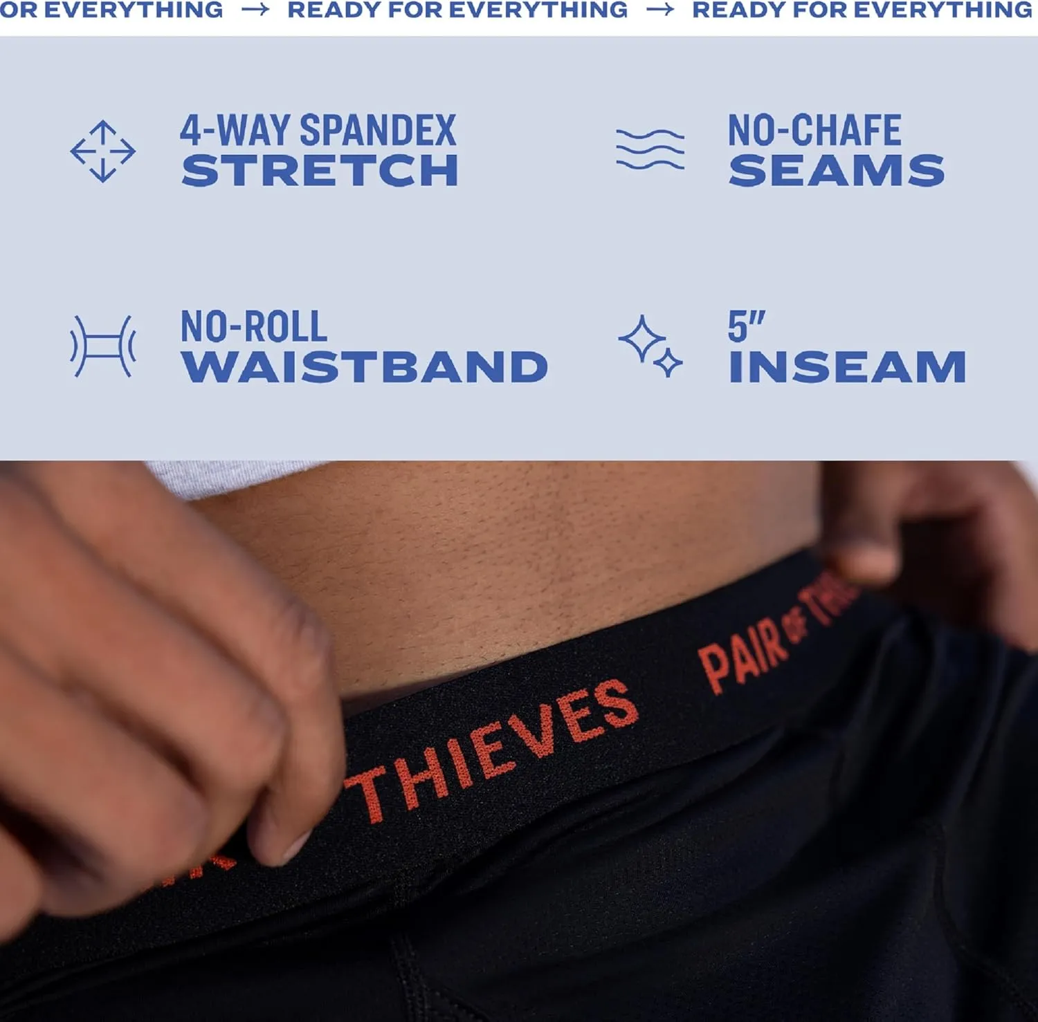 Pair of Thieves Soft Cotton Boxer Briefs for Men Pack (4 & 8 Pack) - Tagless Underwear for Men Pack