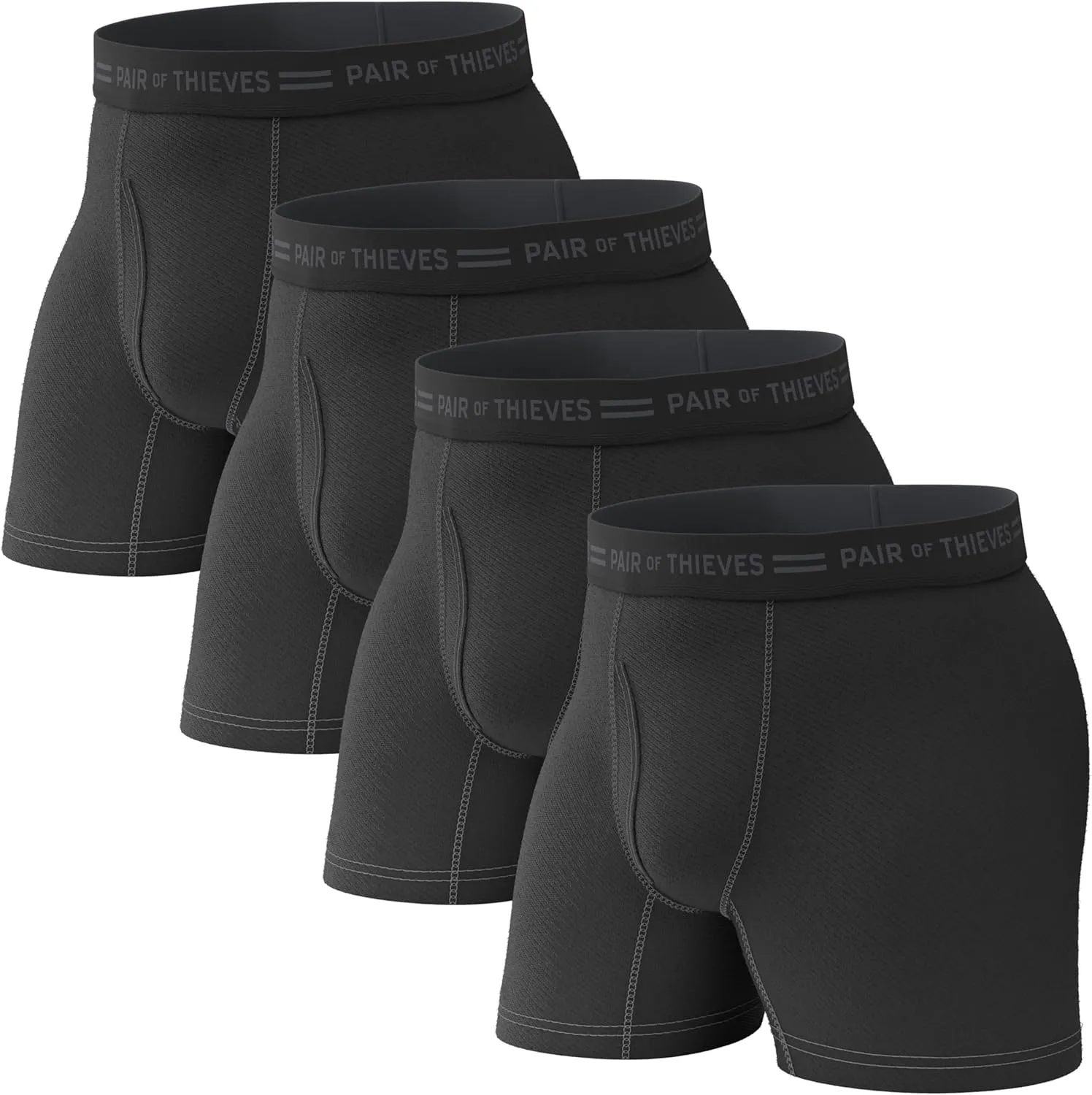 Pair of Thieves Soft Cotton Boxer Briefs for Men Pack (4 & 8 Pack) - Tagless Underwear for Men Pack