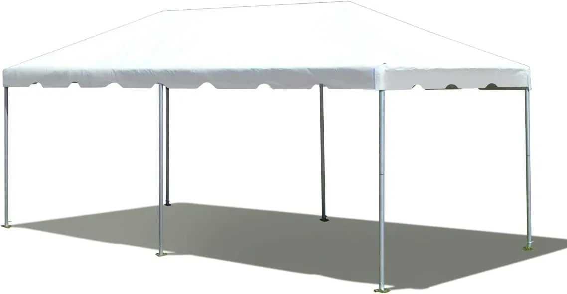 Party Tents Direct 10'x20' Weekender West Coast Tent Frame Party Tent (White) PVC Top with Storage Bag - Tents for Parties, Weddings, Birthdays, Banquets, Fiestas, Workshop, Outdoor Event