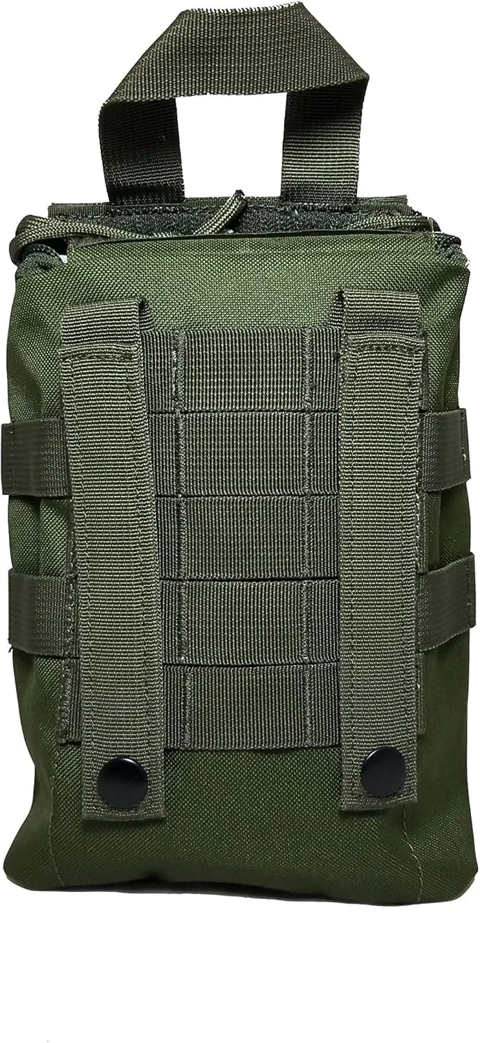 Patrol Trauma Kit Level 1 w/CAT Tourniquet and Molle Rip-to-Open Pouch (Black)