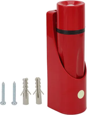 Pissente Wall Mounted Flashlight, LED Flashlight Wall Mounted High Brightness Battery Powered Small Portable Emergency Flashlight for Hotel Home Restaurant Outdoor Corridor, Red