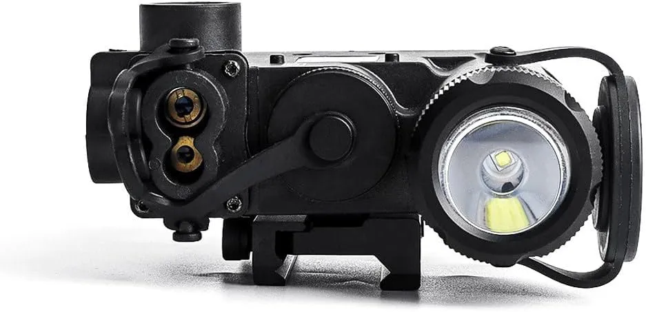 Plastic DABL-D2 Box Laser Sights Flashlight，with IR   Red/Green Laser Sight   Whitelight LED 170 Lumens Flashlight，with Remote Pressure Switch Combo，Fits for Standard 20mm Pic Rail Mounting