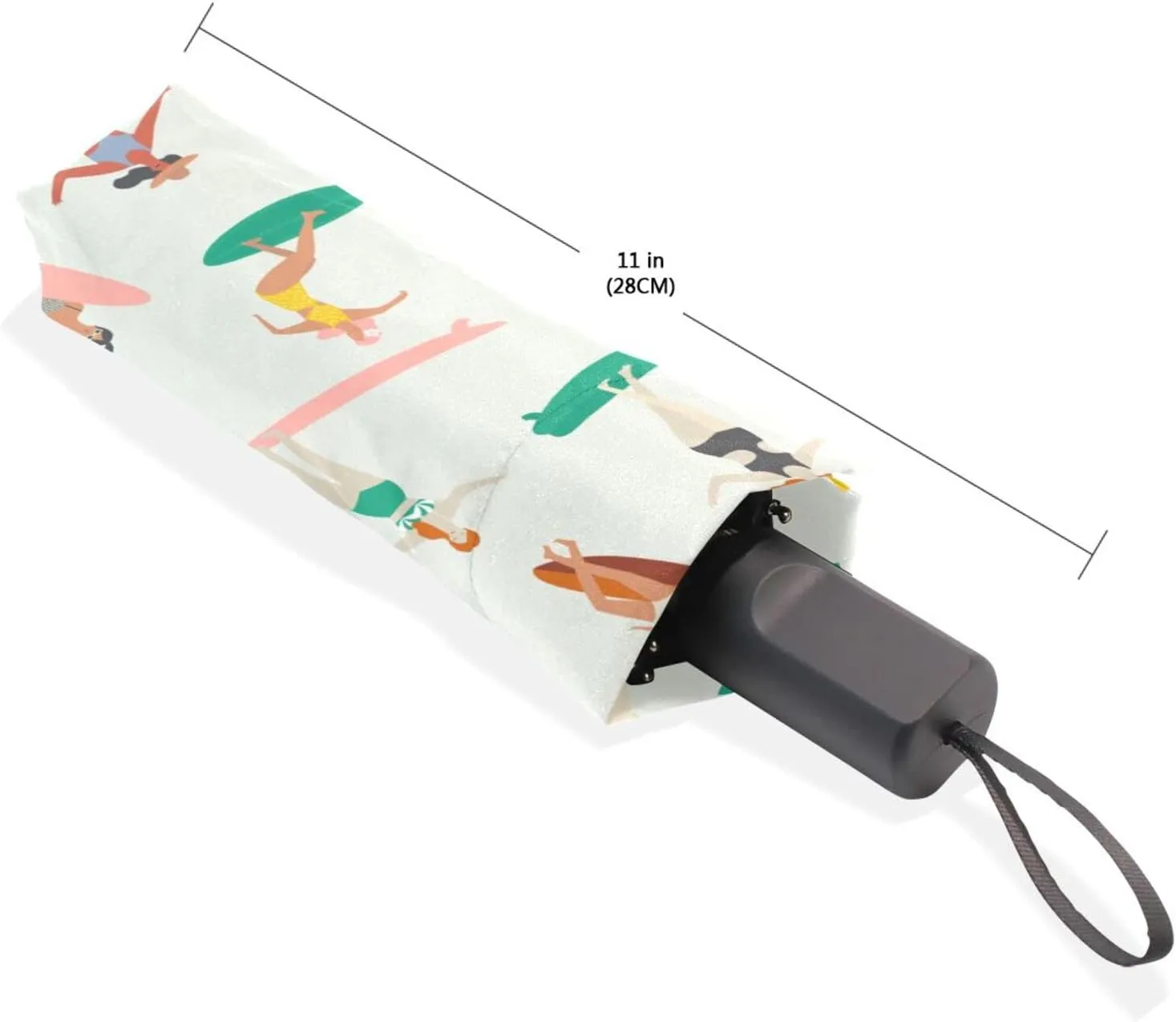 Poeticcity Rain Travel Umbrella, Hand Open Close Windproof Waterproof Folding Umbrella, Compact Canopy Strong Ray Parasol Umbrella
