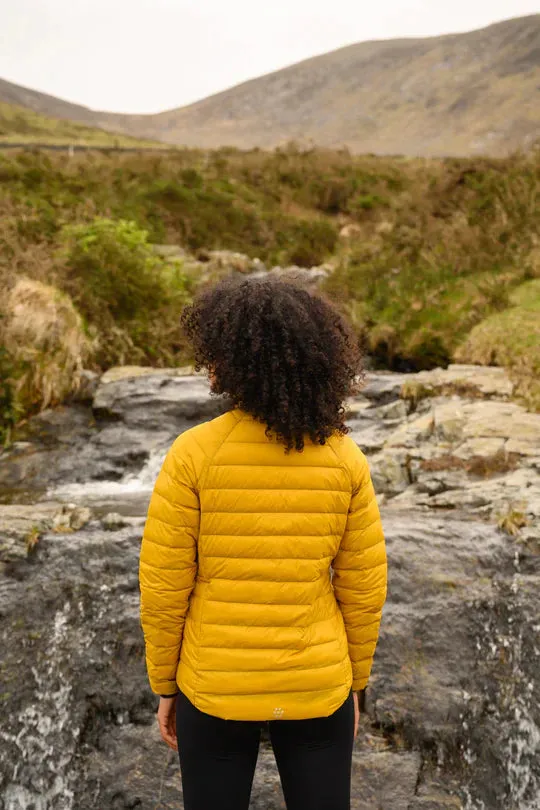 Polar Ladies Reversible Down Jacket - Navy Mustard