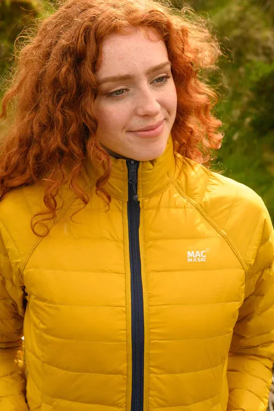 Polar Ladies Reversible Down Jacket - Navy Mustard