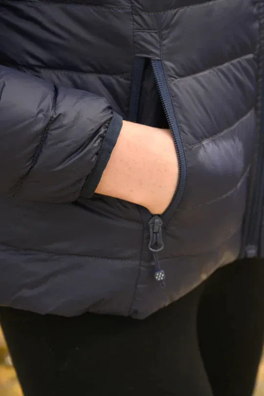 Polar Ladies Reversible Down Jacket - Navy Mustard