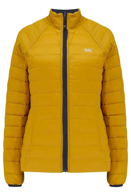 Polar Ladies Reversible Down Jacket - Navy Mustard