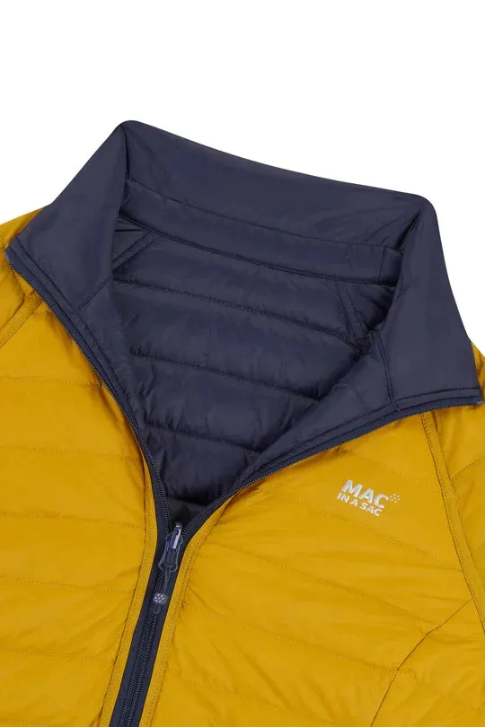 Polar Ladies Reversible Down Jacket - Navy Mustard