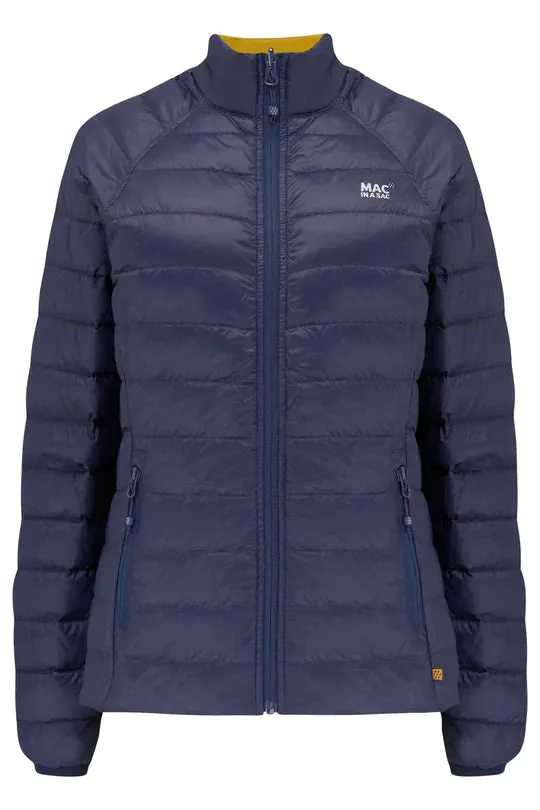 Polar Ladies Reversible Down Jacket - Navy Mustard