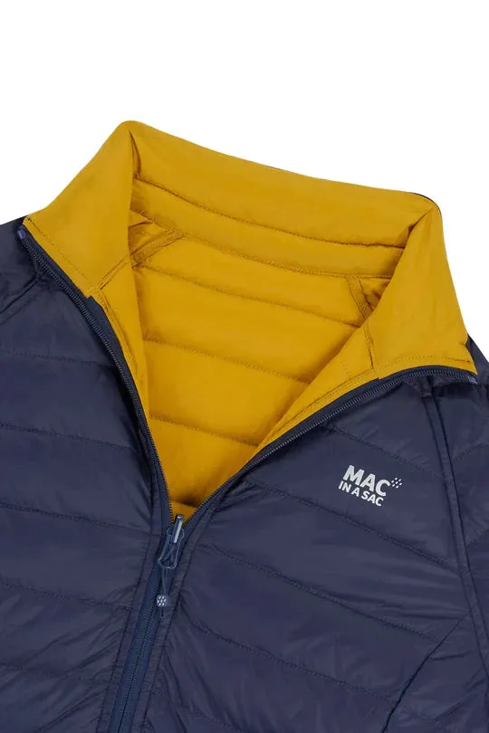 Polar Ladies Reversible Down Jacket - Navy Mustard