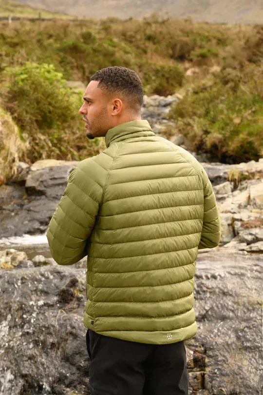 Polar Mens Reversible Down Jacket - Khaki Black