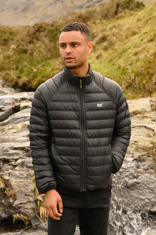 Polar Mens Reversible Down Jacket - Khaki Black