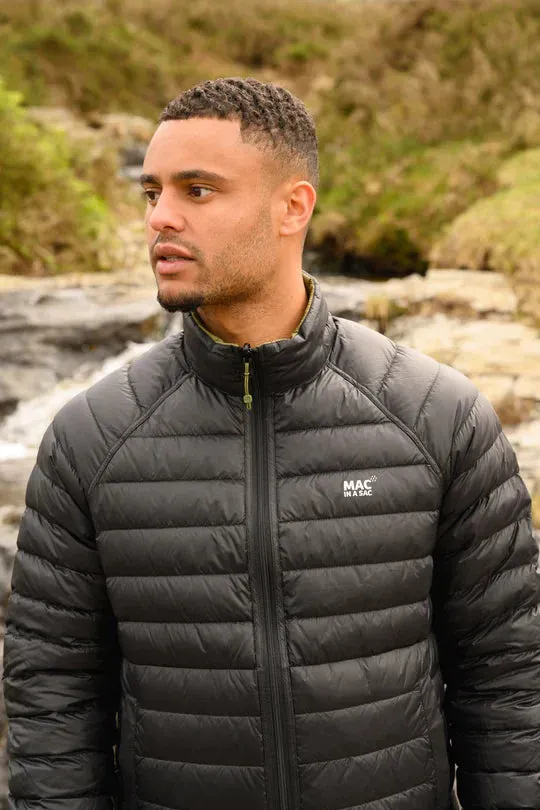 Polar Mens Reversible Down Jacket - Khaki Black