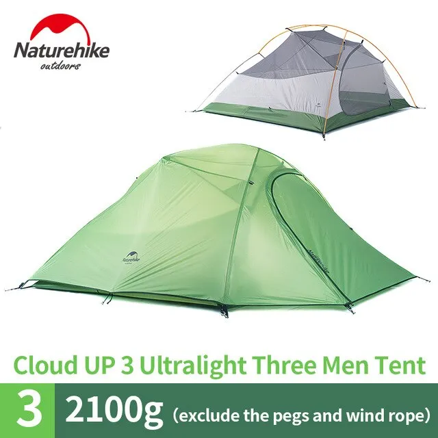 Pole Family Layer Camping Tent Value-for-money Waterproof Person Aluminum 1-3 tent travel Tent hiking *00% satisfaction Double Outdoor Tents Naturehike Camping