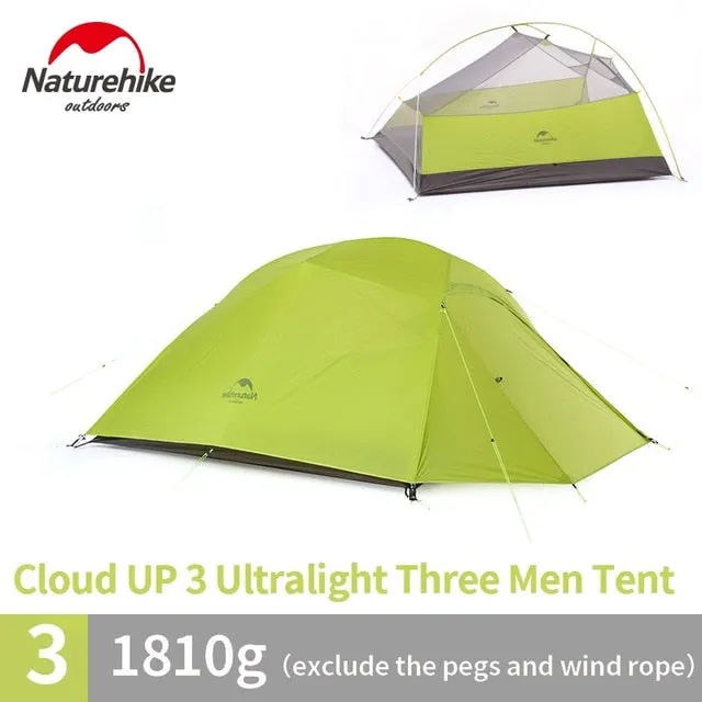 Pole Family Layer Camping Tent Value-for-money Waterproof Person Aluminum 1-3 tent travel Tent hiking *00% satisfaction Double Outdoor Tents Naturehike Camping