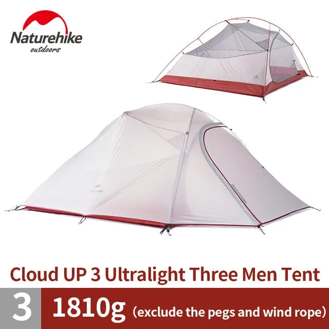 Pole Family Layer Camping Tent Value-for-money Waterproof Person Aluminum 1-3 tent travel Tent hiking *00% satisfaction Double Outdoor Tents Naturehike Camping