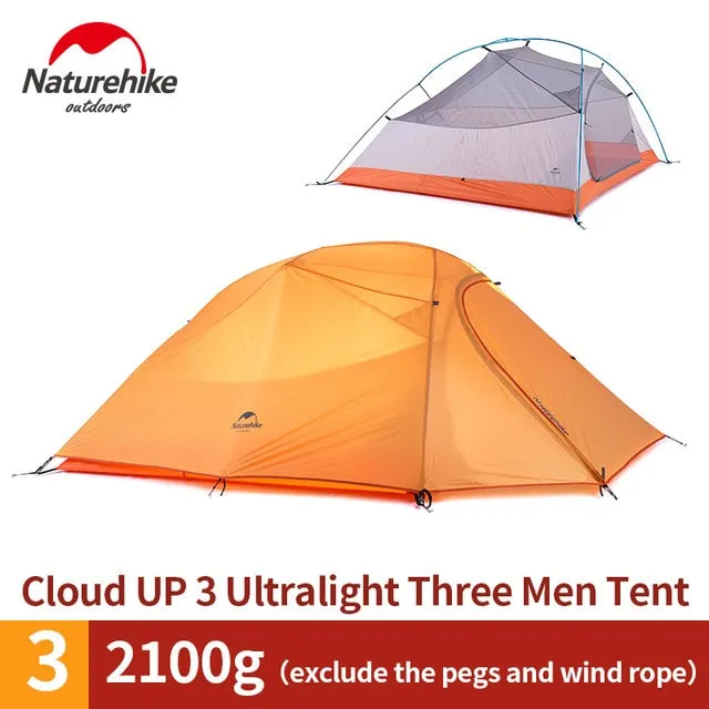 Pole Family Layer Camping Tent Value-for-money Waterproof Person Aluminum 1-3 tent travel Tent hiking *00% satisfaction Double Outdoor Tents Naturehike Camping