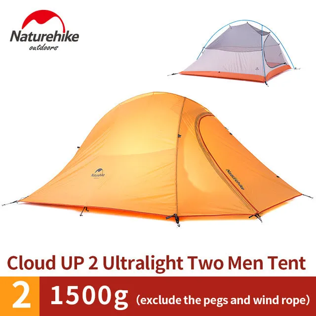 Pole Family Layer Camping Tent Value-for-money Waterproof Person Aluminum 1-3 tent travel Tent hiking *00% satisfaction Double Outdoor Tents Naturehike Camping
