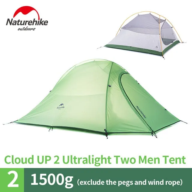 Pole Family Layer Camping Tent Value-for-money Waterproof Person Aluminum 1-3 tent travel Tent hiking *00% satisfaction Double Outdoor Tents Naturehike Camping